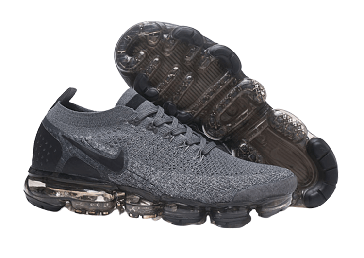 נעלי נייק-Nike Air VaporMax Flyknit 2.0 Black Dark Gray - MALLSHOES - קניון המותגים נעלי נייק