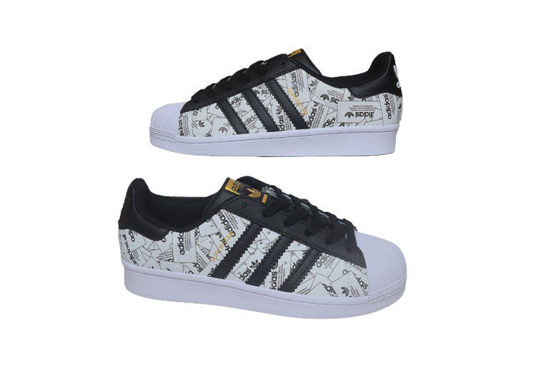 נעלי אדידס-ADIDAS Stan Smith – Black \u0026 Logo Print – MALLSHOES – קניון  המותגים נעלי נייק