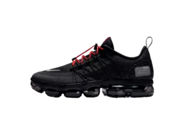 נעלי נייק-NIKE AIR VAPROMAX 2019 - FULL-BLACK - RED RIBBON