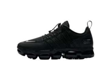 נעלי נייק-NIKE AIR VAPROMAX 2019 - FULL-BLACK - WHITE LOGO