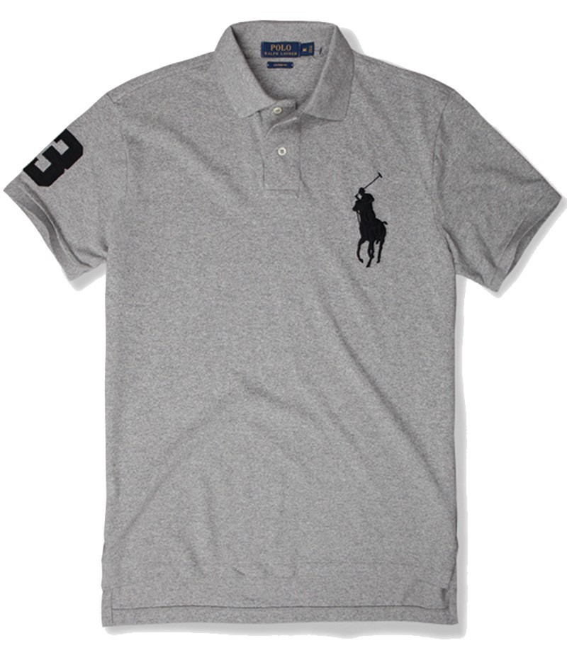 grey and white ralph lauren shirt