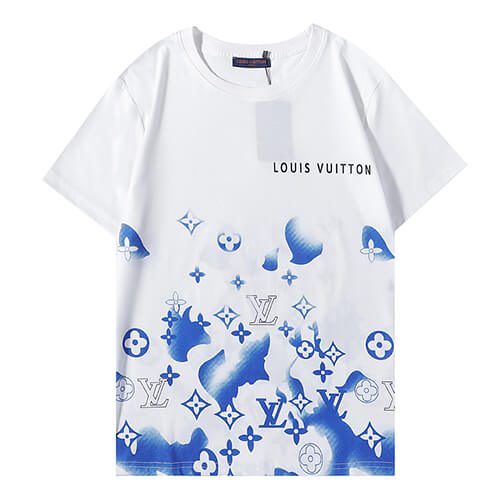 Louis Vuitton-לואי ויטון TSHIRT – White & Blue - MALLSHOES - קניון