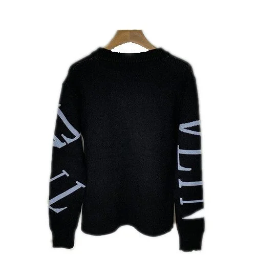 ולנטינו-VALENTINO SWETER - Black & Echo Blue – תמונה 2