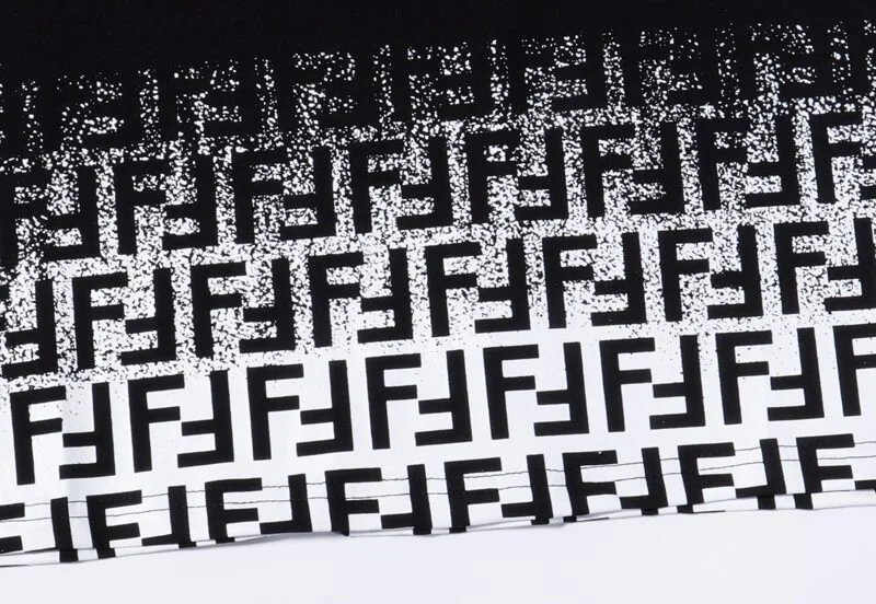 פנדי - FENDI TSHIRT MEN - Black White Combo – תמונה 5