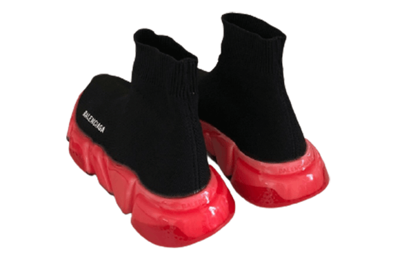 balenciaga shoes black red