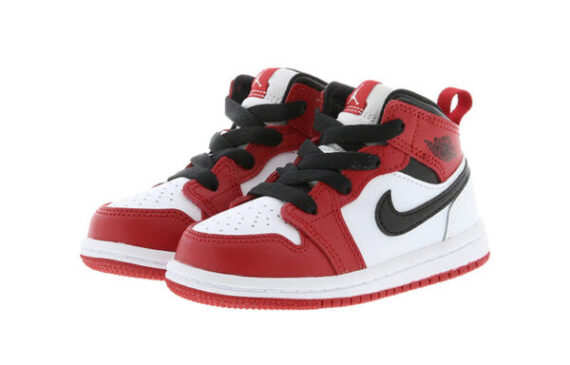 ⁦Air Jordan 1 Low Red White ילדים – נייק ג'ורדן⁩ – תמונה ⁦2⁩