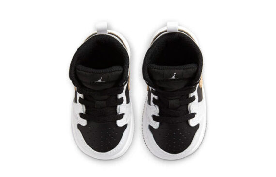 ⁦Air Jordan 1 Low White Black ילדים – נייק ג'ורדן⁩ – תמונה ⁦4⁩