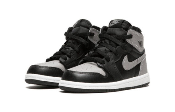 ⁦Air Jordan 1 Low Gray Black ילדים – נייק ג'ורדן⁩ – תמונה ⁦2⁩