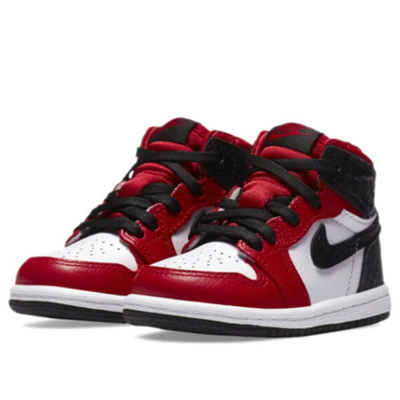 ⁦Air Jordan 1 Low White Red ילדים – נייק ג'ורדן⁩ – תמונה ⁦2⁩