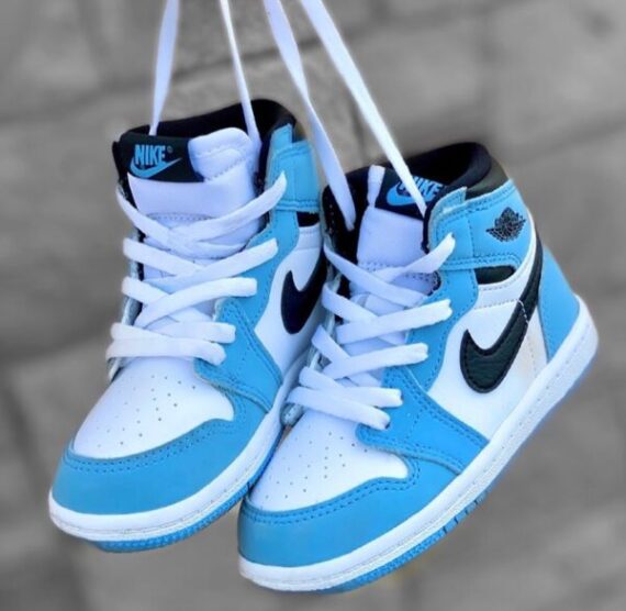 ⁦Air Jordan 1 Low Blue White ילדים – נייק ג'ורדן⁩ – תמונה ⁦5⁩