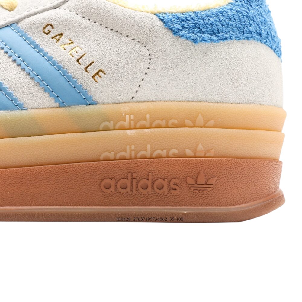 אדידס גאזל- ADIDAS GAZELLE BOLD SHOES Cream Blue – תמונה 9