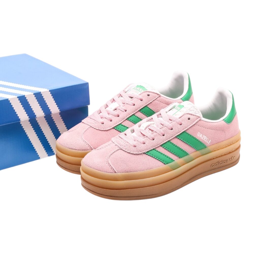 אדידס גאזל- ADIDAS GAZELLE BOLD SHOES Pink Green – תמונה 6