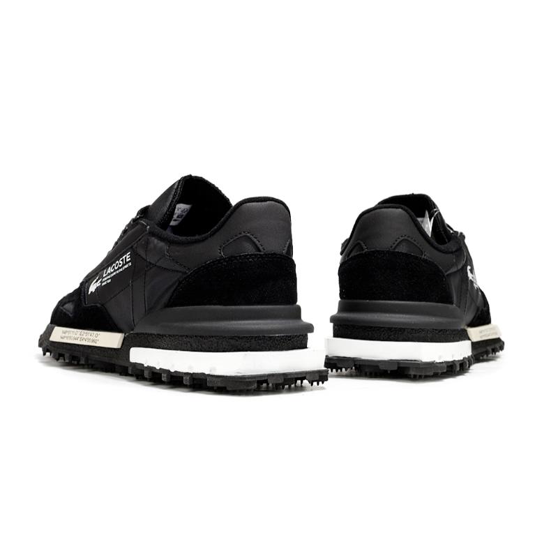 נעלי לקוסט-LACOSTE SHOES BLACK WHITE – תמונה 2