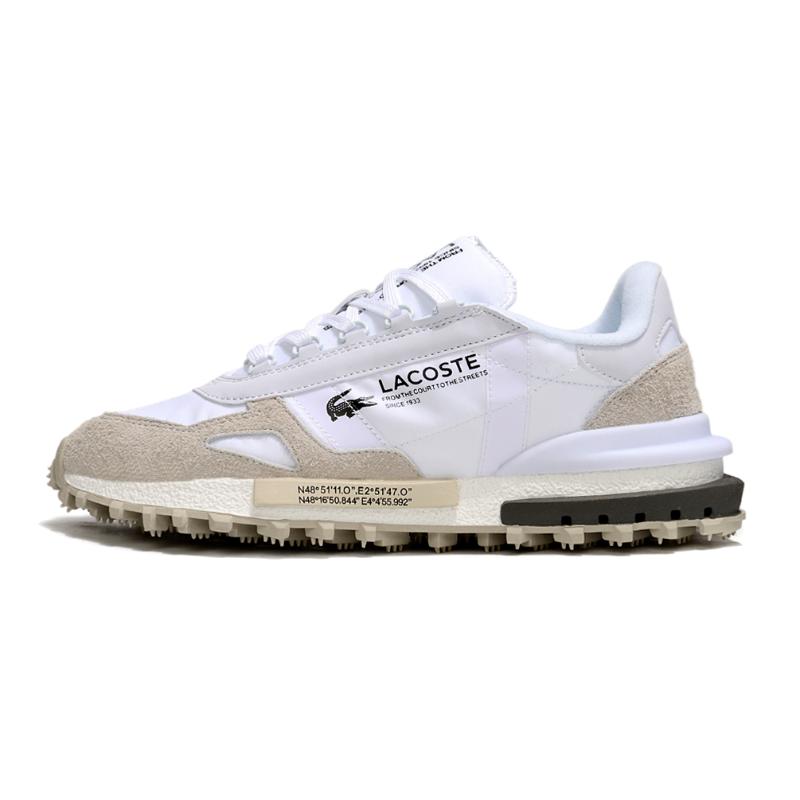 נעלי לקוסט-LACOSTE SHOES WHITE BEIGE – תמונה 2