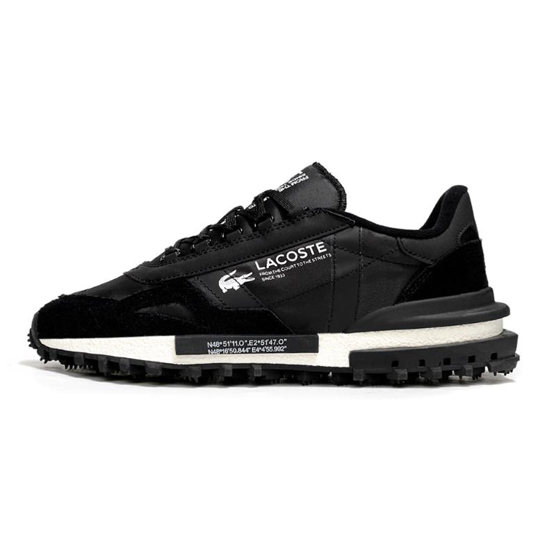 נעלי לקוסט-LACOSTE SHOES BLACK WHITE – תמונה 2