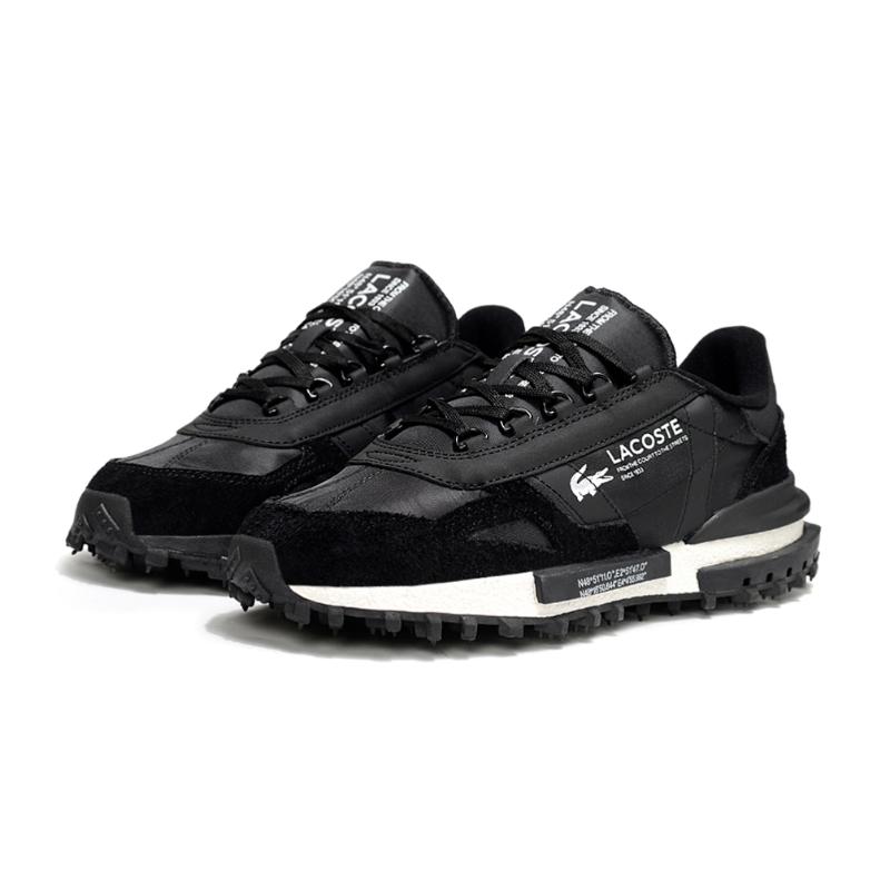 נעלי לקוסט-LACOSTE SHOES BLACK WHITE – תמונה 5