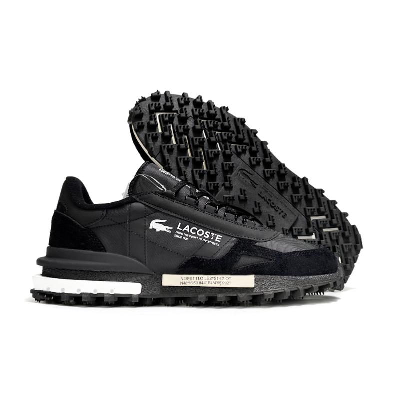 נעלי לקוסט-LACOSTE SHOES BLACK WHITE