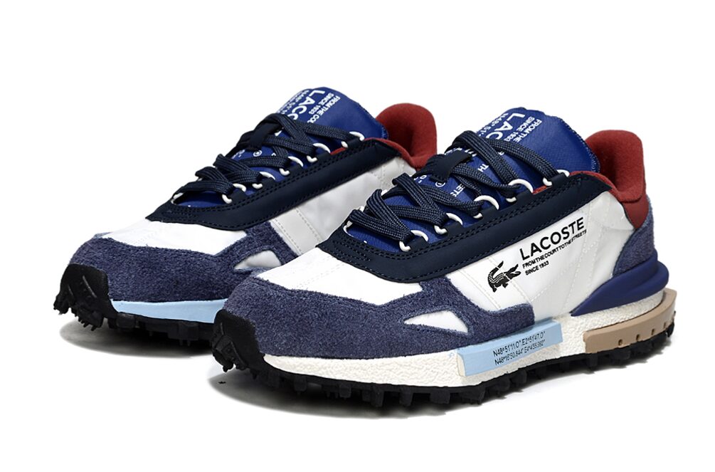 נעלי לקוסט-LACOSTE SHOES BLUE WHITE – תמונה 3