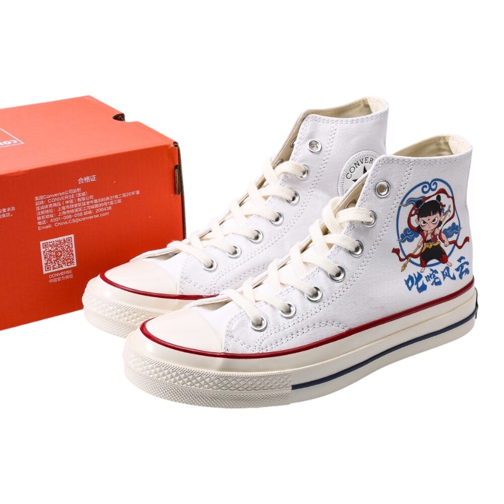 נעלי קונברס-Converse CAT WHITE – תמונה 2