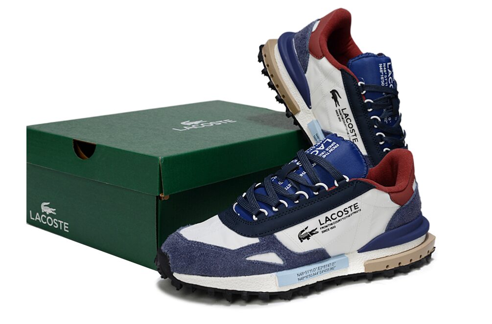 נעלי לקוסט-LACOSTE SHOES BLUE WHITE – תמונה 5